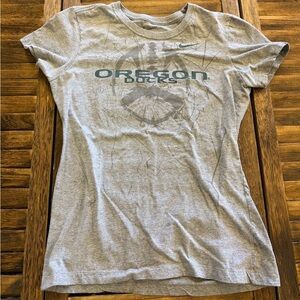 Nike Gray Oregon Ducks Football Short Sleeve Tee Fitted Slim Size Medium